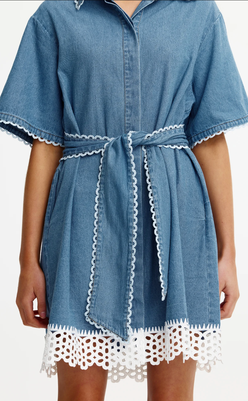 Sierra Mini Dress Vintage Denim