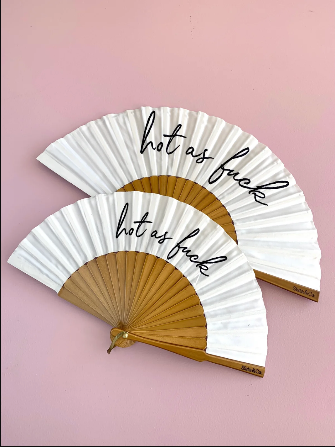 Hot as F*ck  Mini Fan White