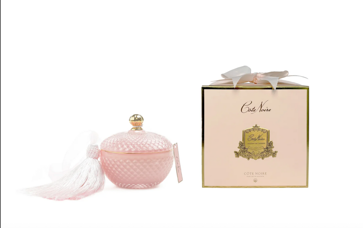Round Art Deco Pink Candle