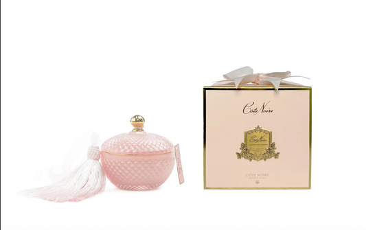 Round Art Deco Pink Candle