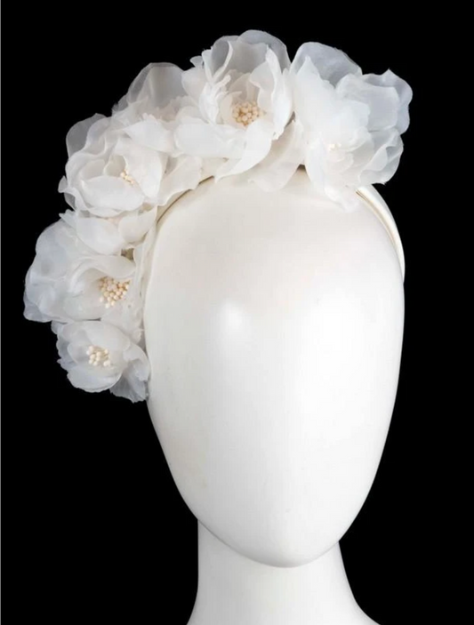 Cream Floral Fascinator