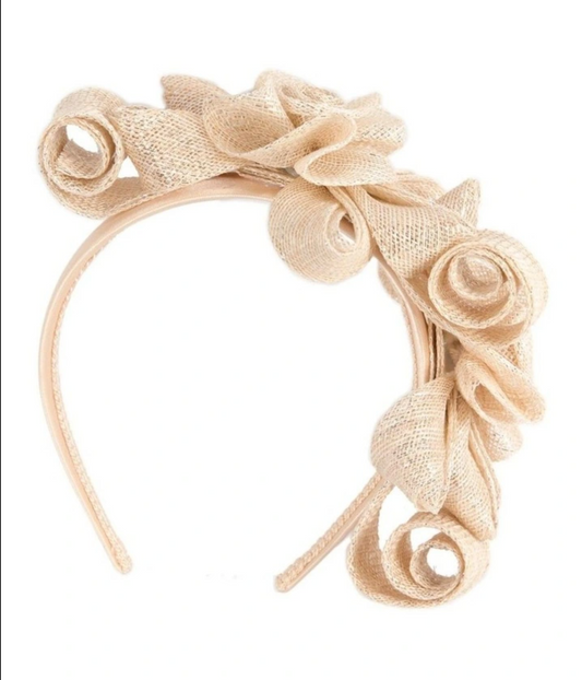 Sinamay Fascinator Champagne