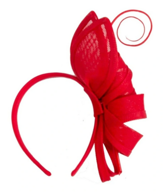 Bow Fascinator Red