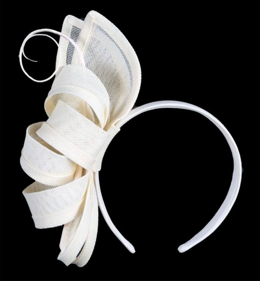 Bow Fascinator Cream