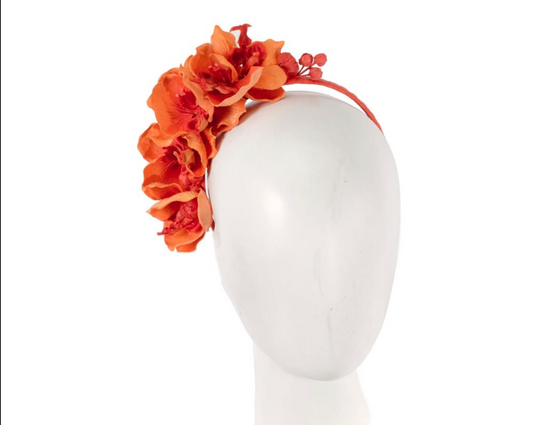 Orchid Flower Headband Orange