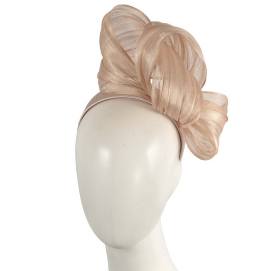 Silk Abaca Fascinator Nude