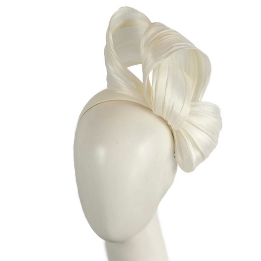 Silk Abaca Fascinator Cream