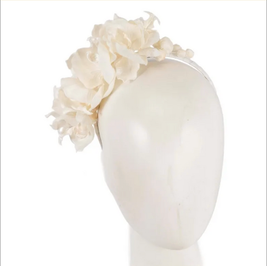 Orchid Flower Headband Cream