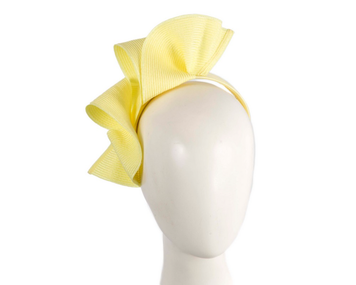 Wave Fascinator Light Yellow