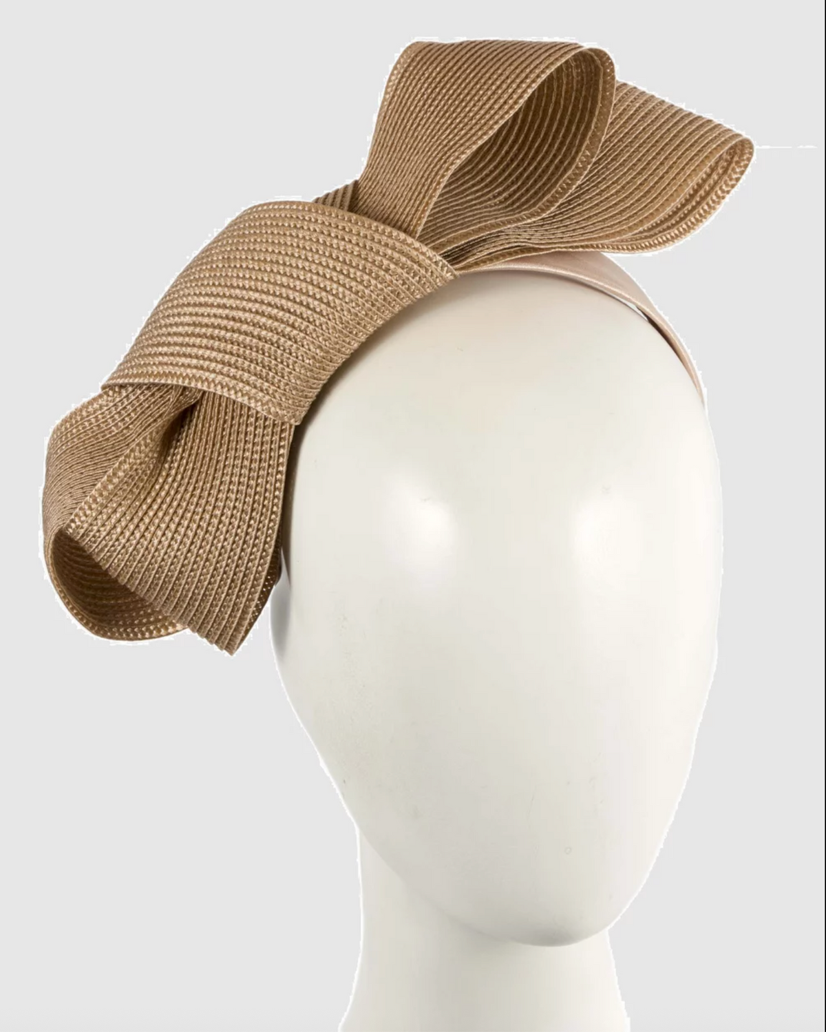 Double Bow Fascinator Natural