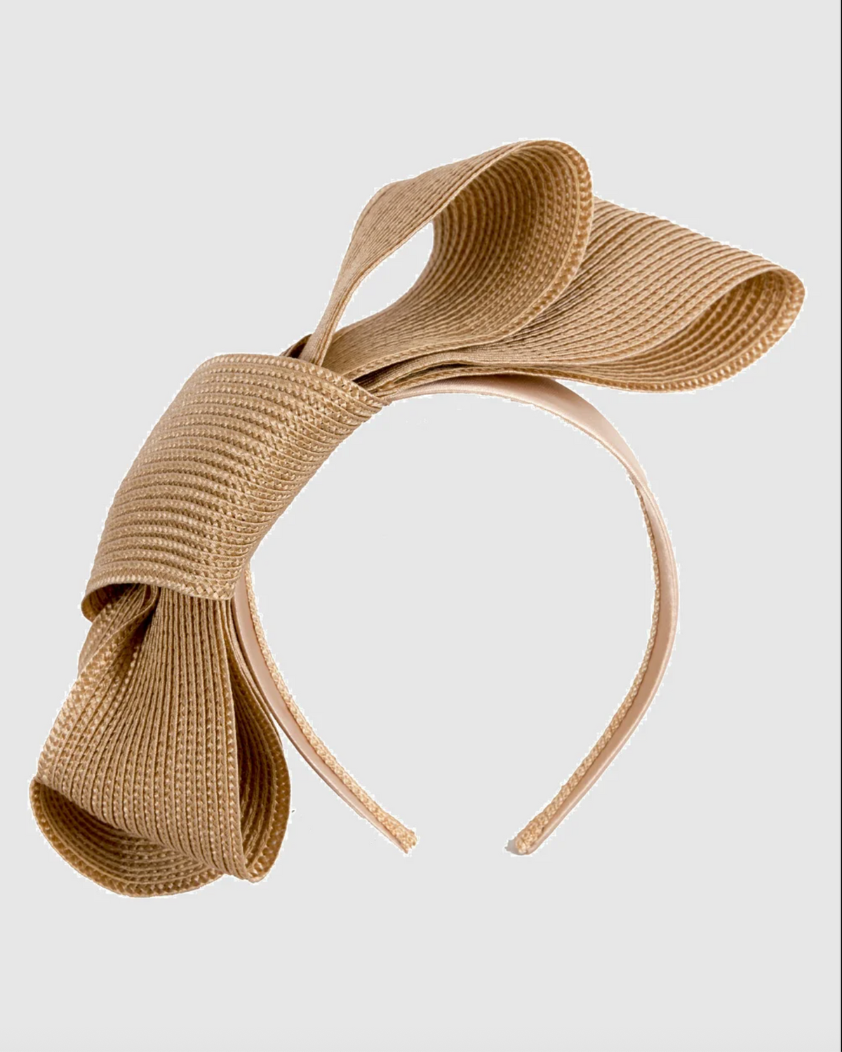 Double Bow Fascinator Natural