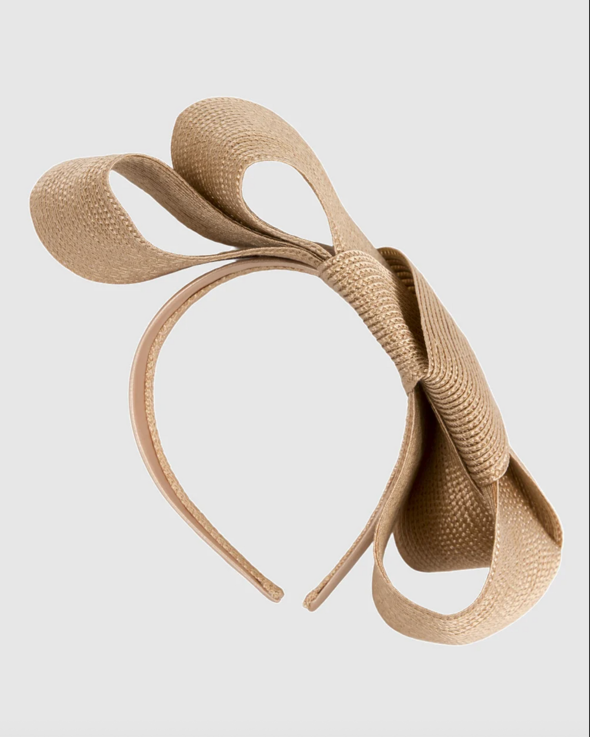 Double Bow Fascinator Natural
