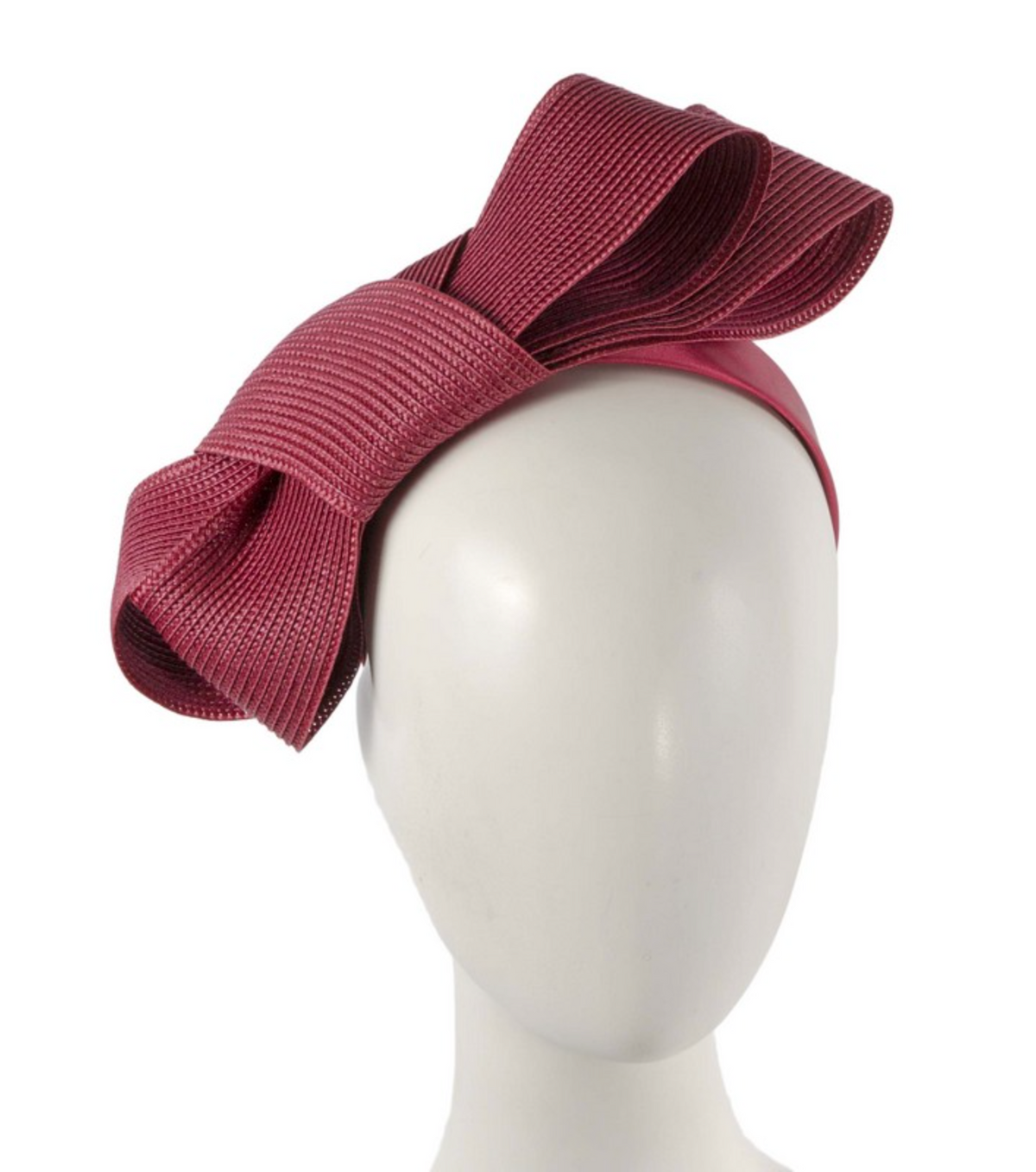 Double Bow Fascinator Maroon