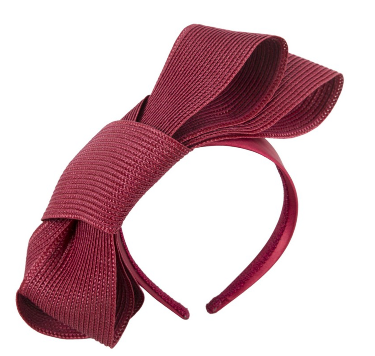 Double Bow Fascinator Maroon