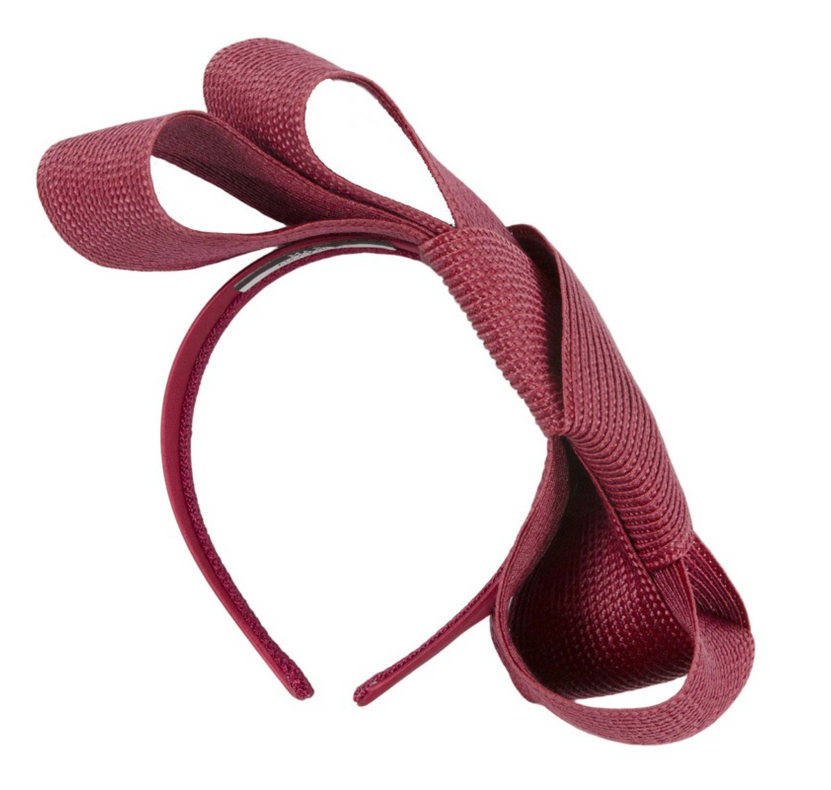 Double Bow Fascinator Maroon