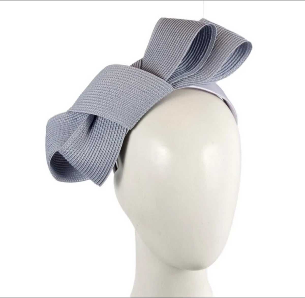 Double Bow Fascinator Corn Blue