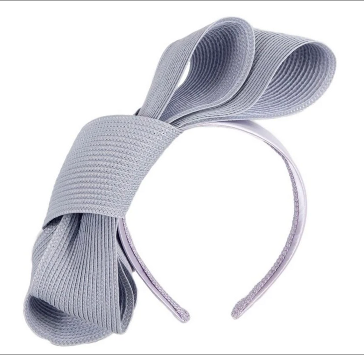 Double Bow Fascinator Corn Blue