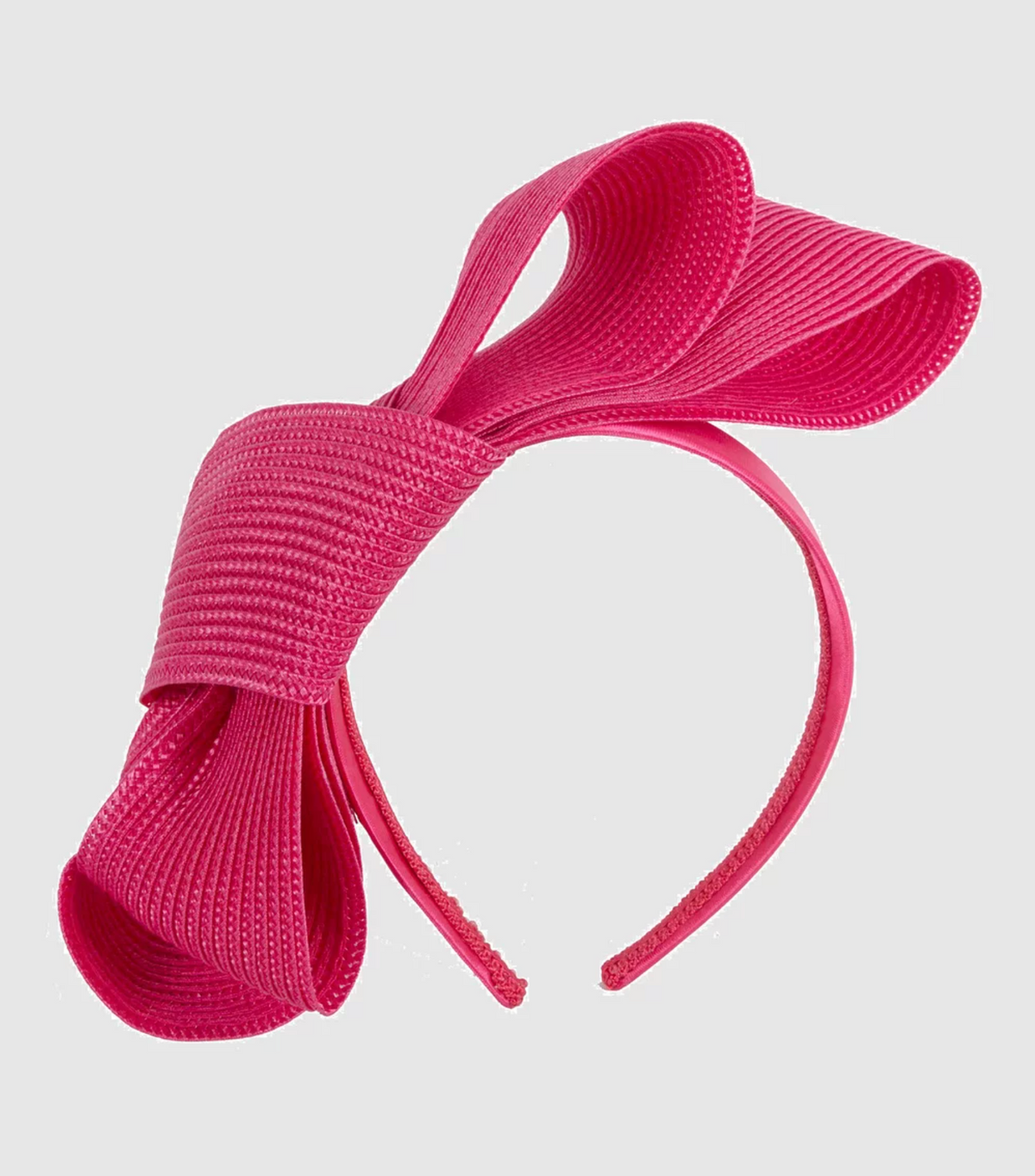 Double Bow Fascinator Fuchsia