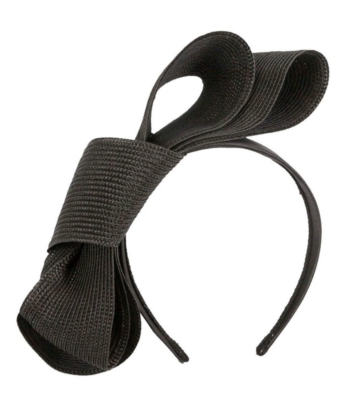 Double Bow Fascinator Black