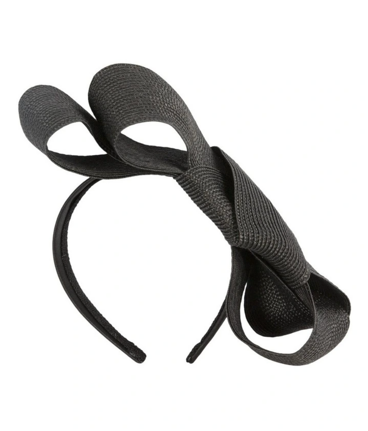 Double Bow Fascinator Black