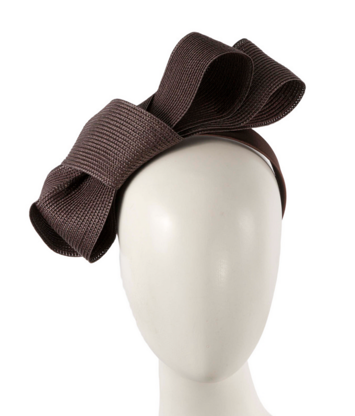 Double Bow Fascinator Chocolate