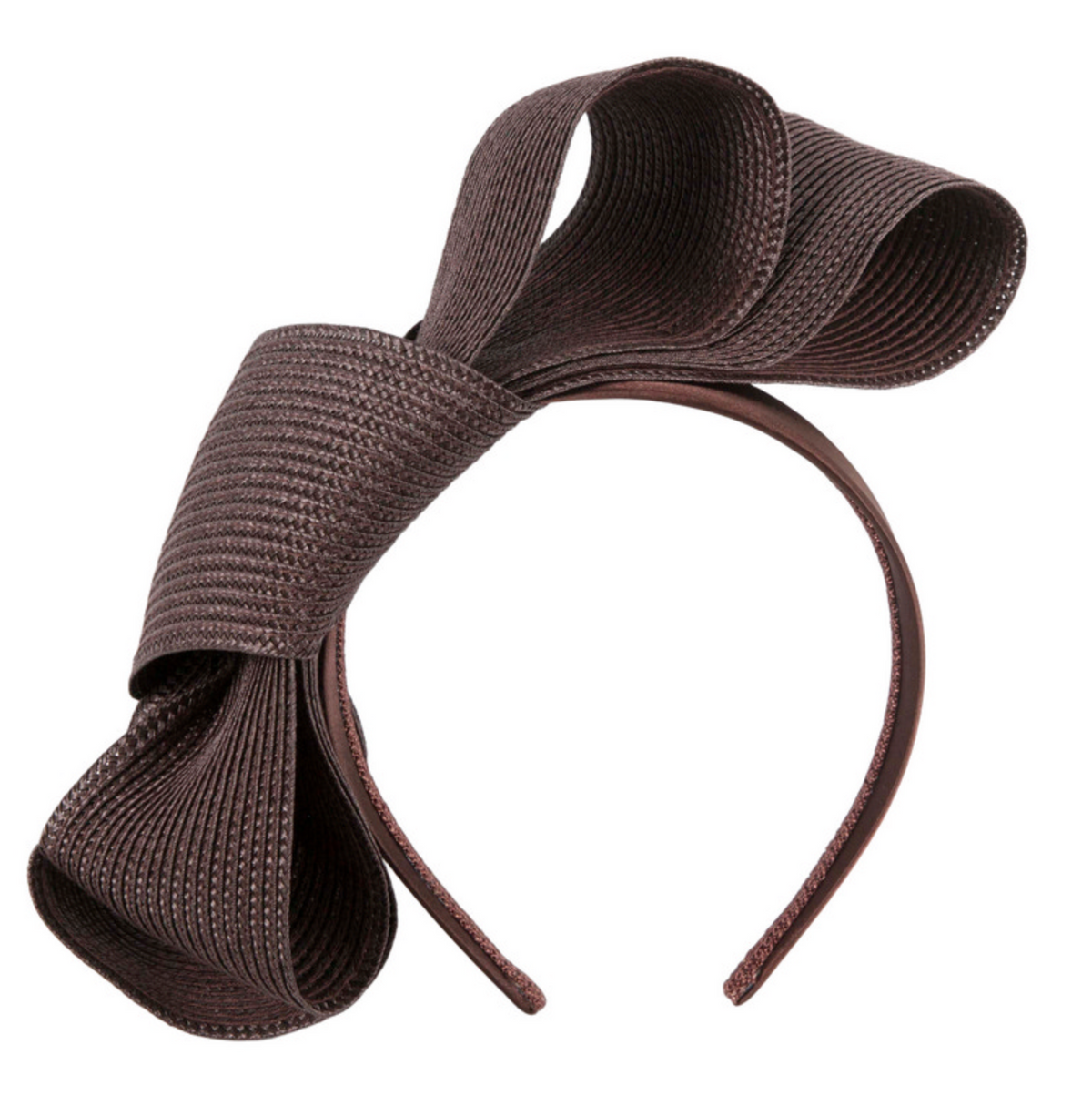 Double Bow Fascinator Chocolate