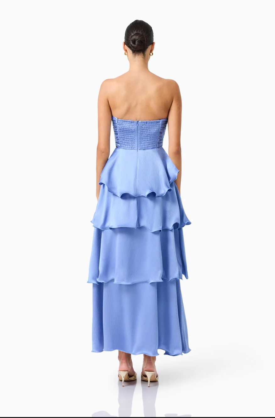 Poselia Tiered Maxi Slate Blue