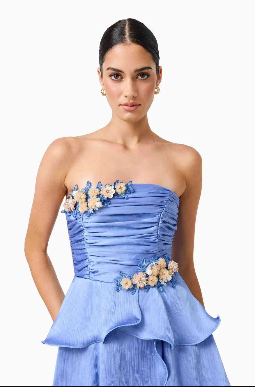 Poselia Tiered Maxi Slate Blue
