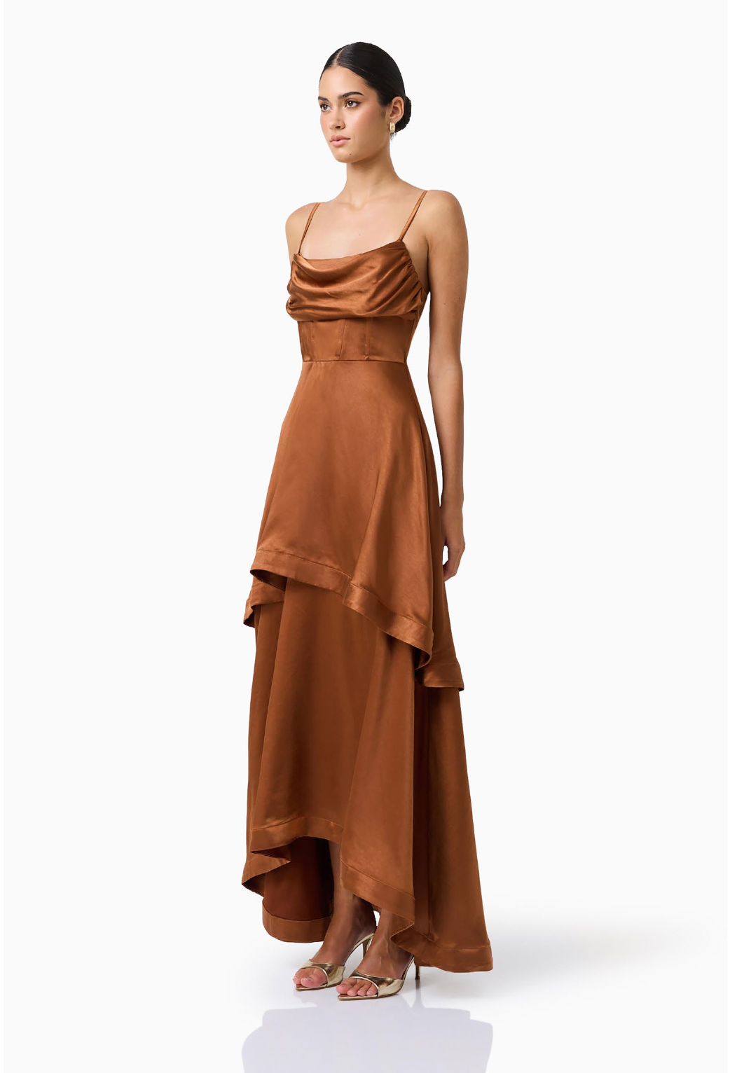 Zimelle Tiered Maxi Bronze