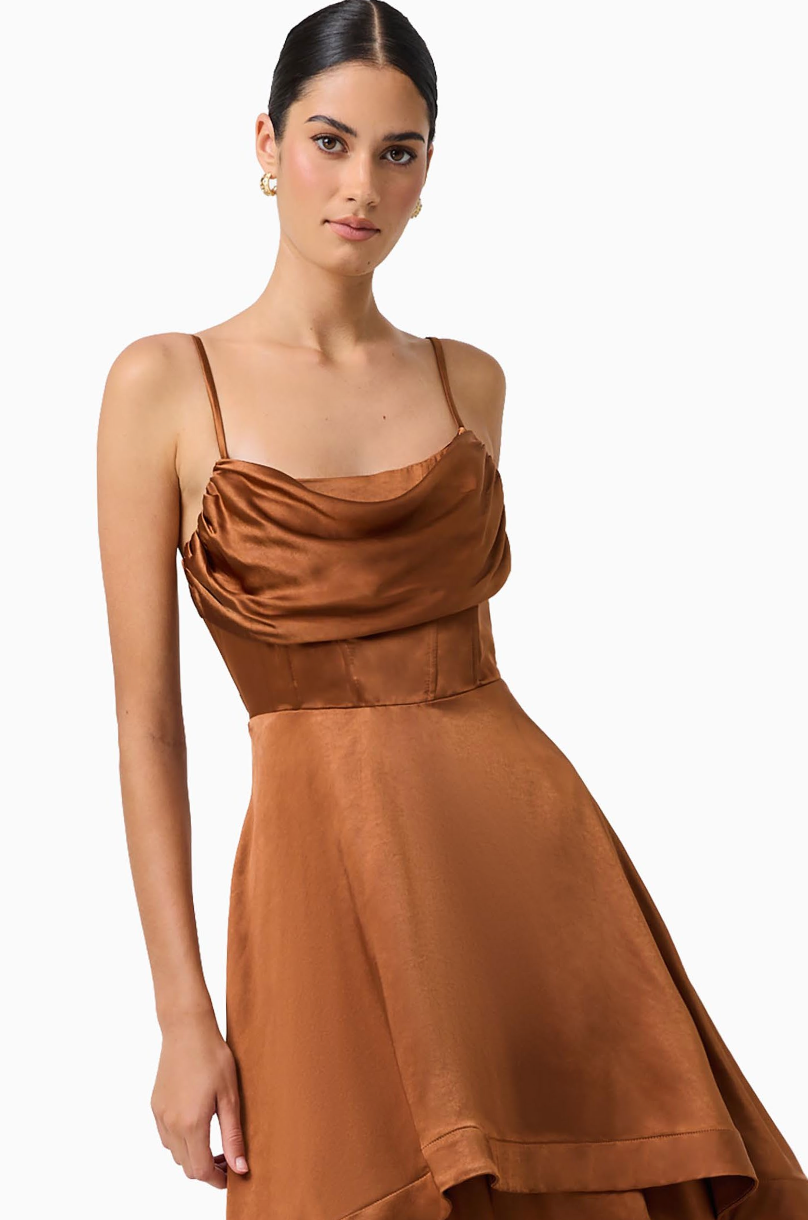 Zimelle Tiered Maxi Bronze