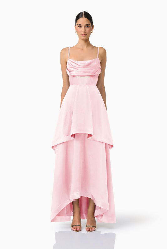 Zimelle Tiered Maxi Pink