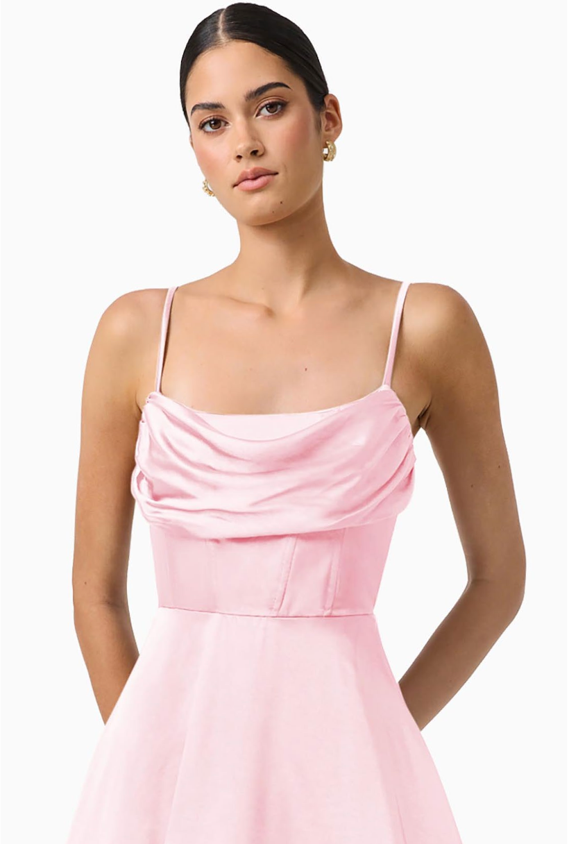 Zimelle Tiered Maxi Pink