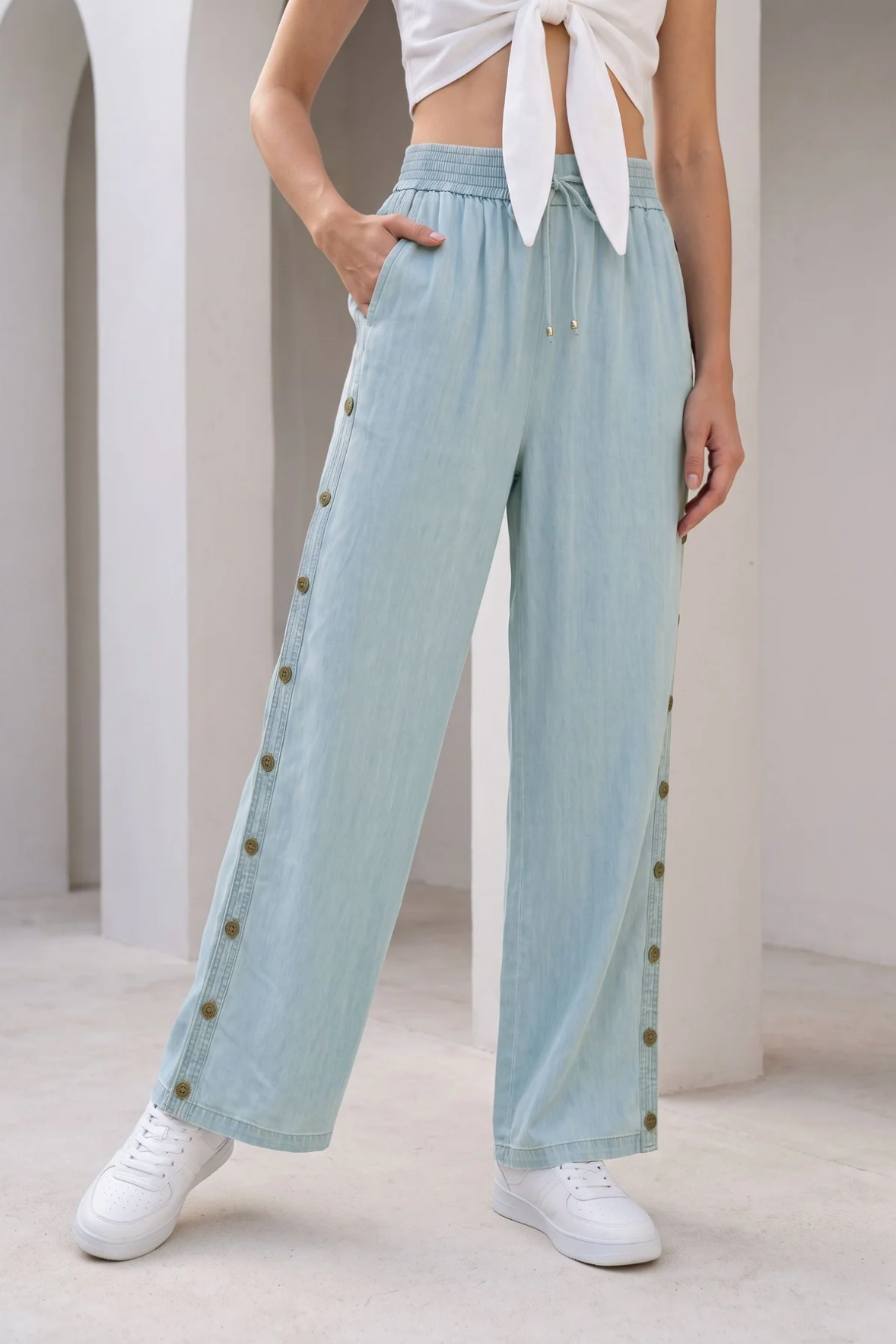 Lorenza Pants Blue Haze