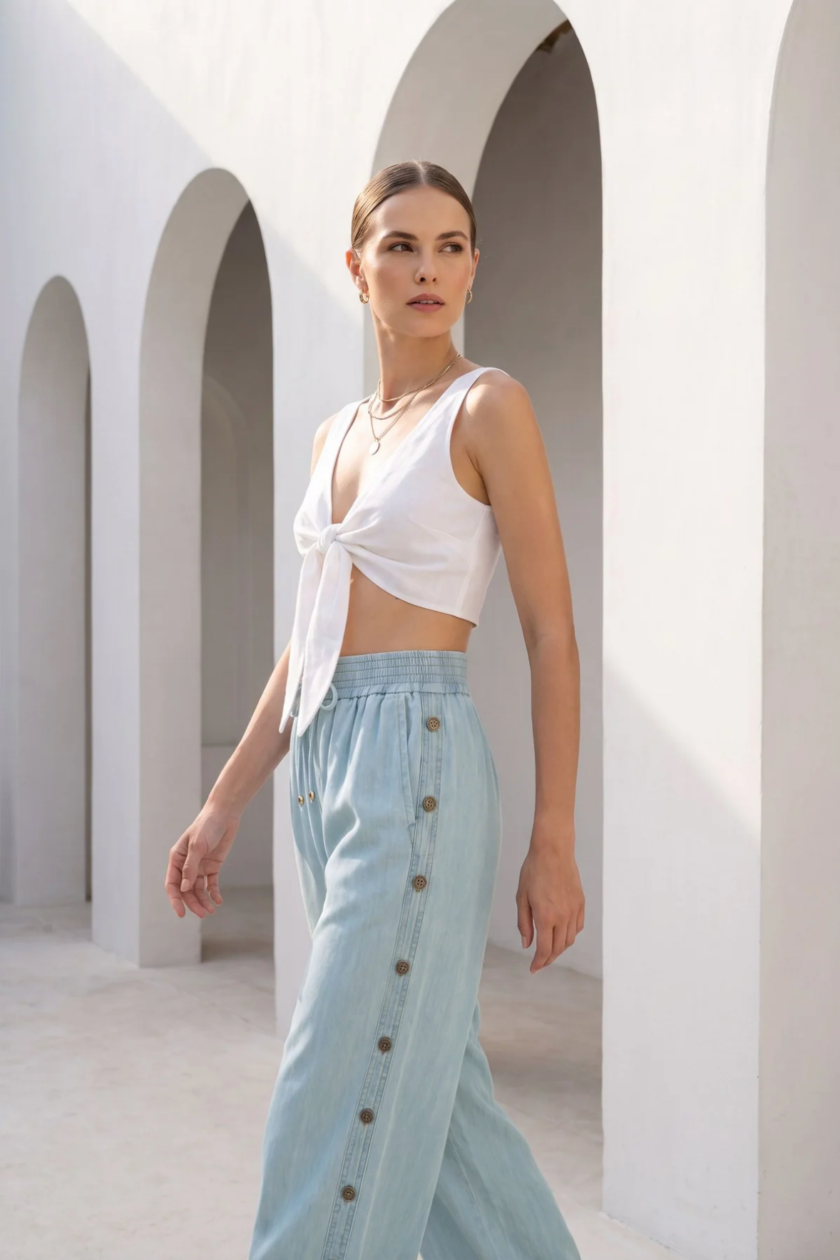Lorenza Pants Blue Haze