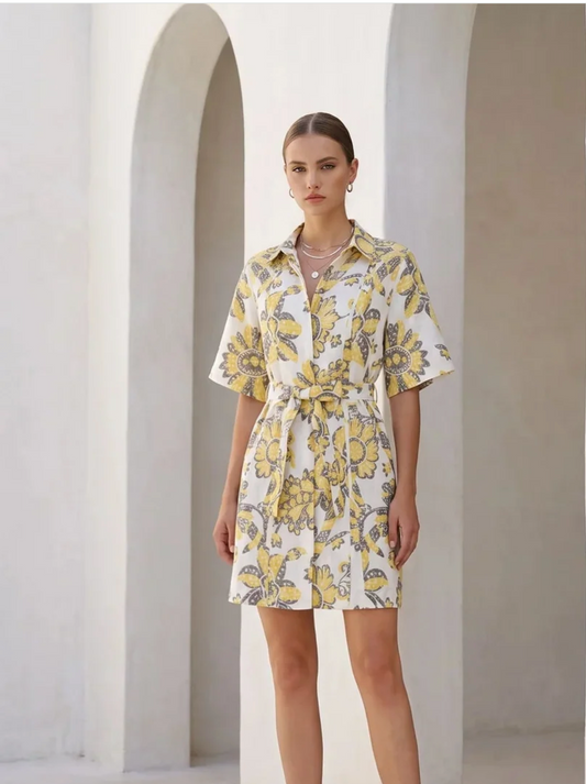 Coco Linen Short Dress