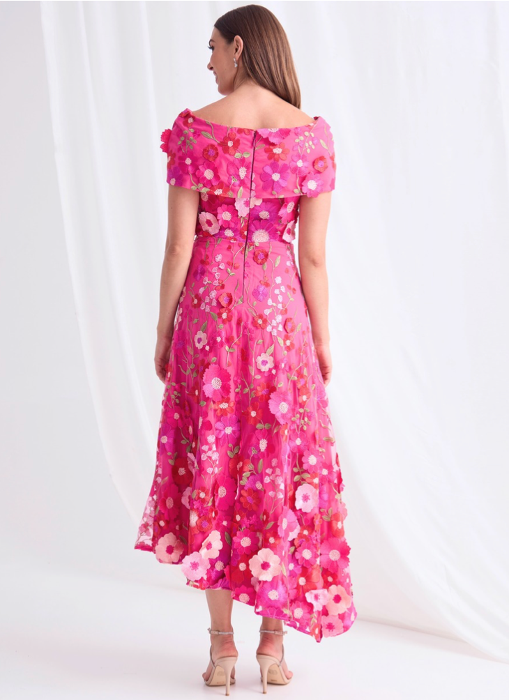 Benni Off Shoulder Dress- Pink
