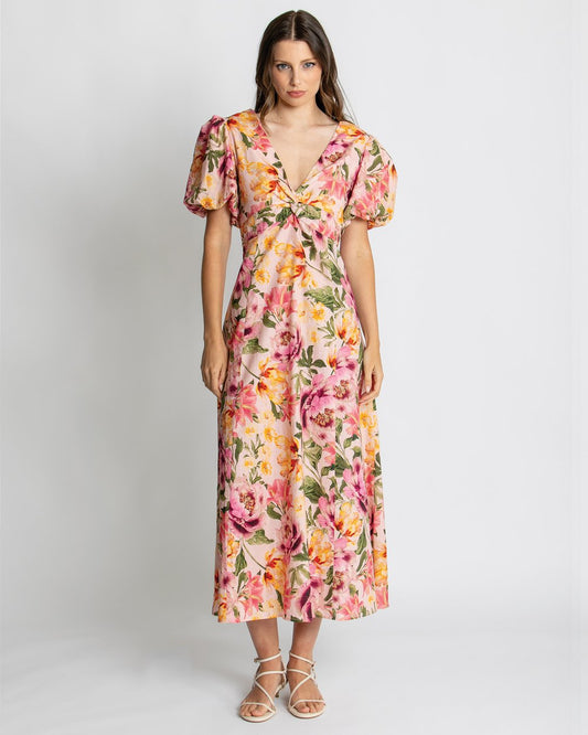 Mia Midi in Whispering Peonies
