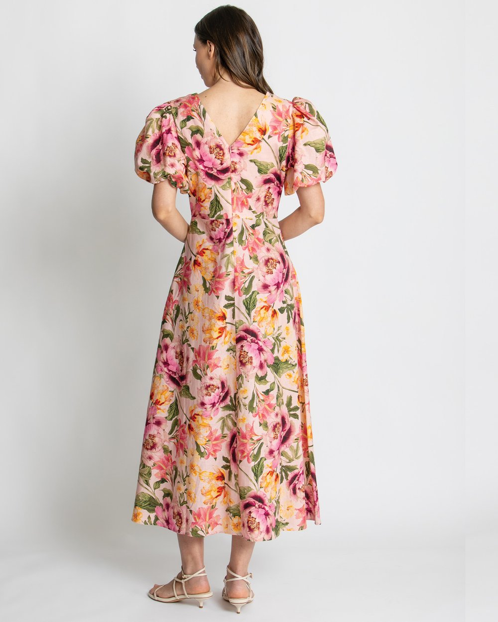 Mia Midi in Whispering Peonies