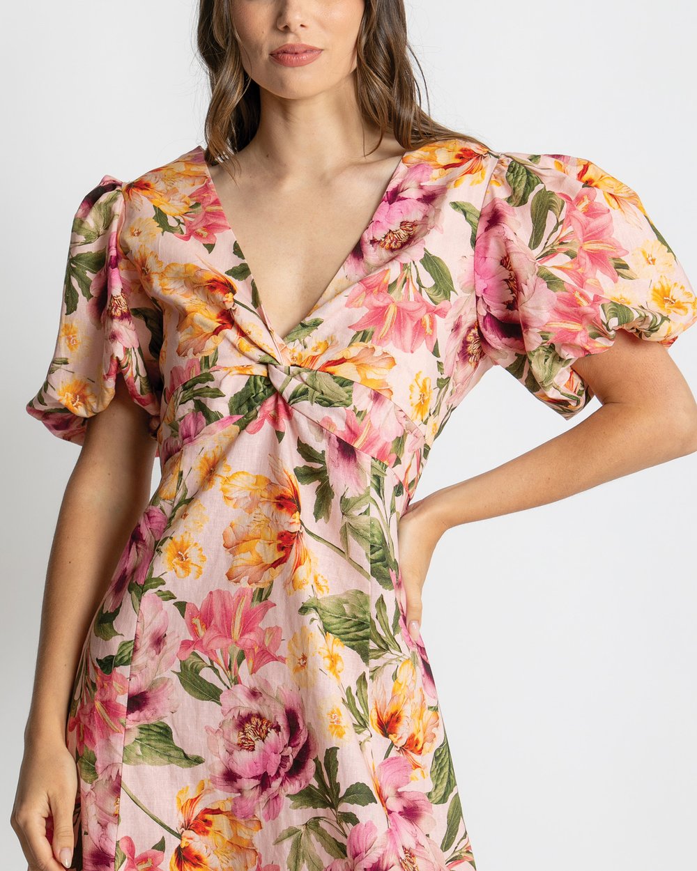 Mia Midi in Whispering Peonies