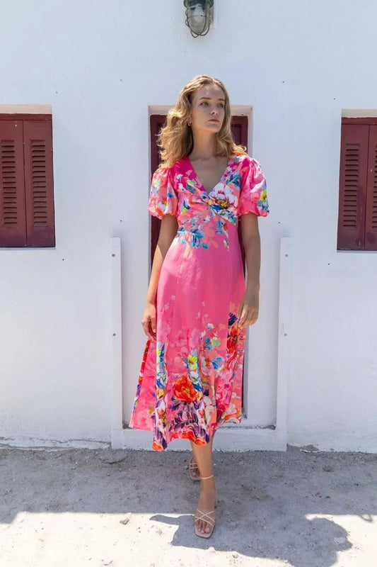 Vivid Petals Maxi Dress